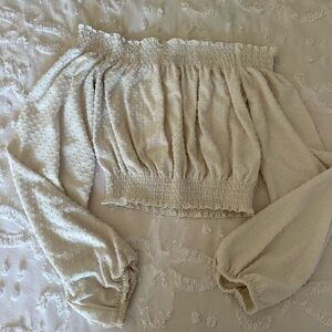 White off the shoulder top